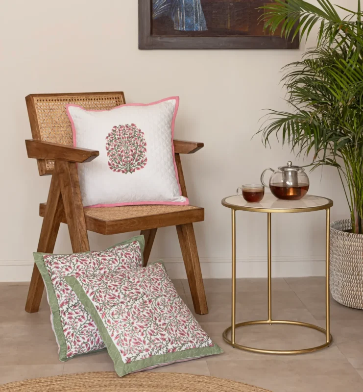 Arth Linen block printed cushion covers