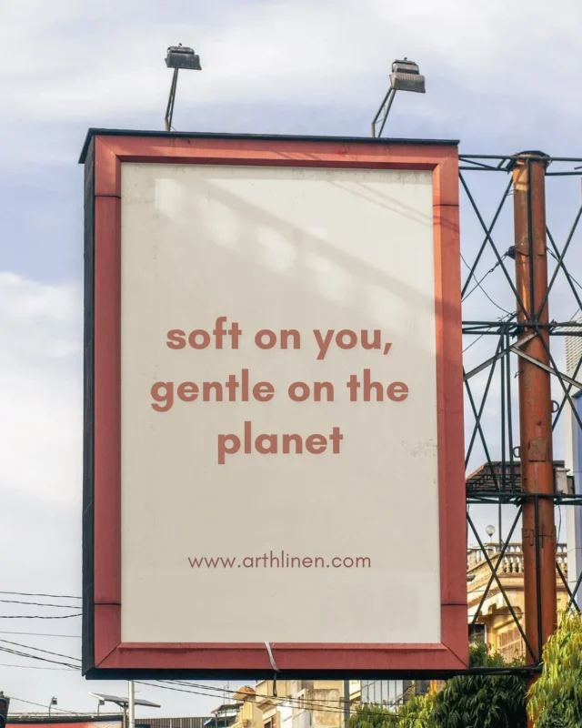 Billboard reading soft on you, gentle on the planet