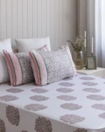Gulabi Haze Complete Bedding Set, hand block printed – view 5
