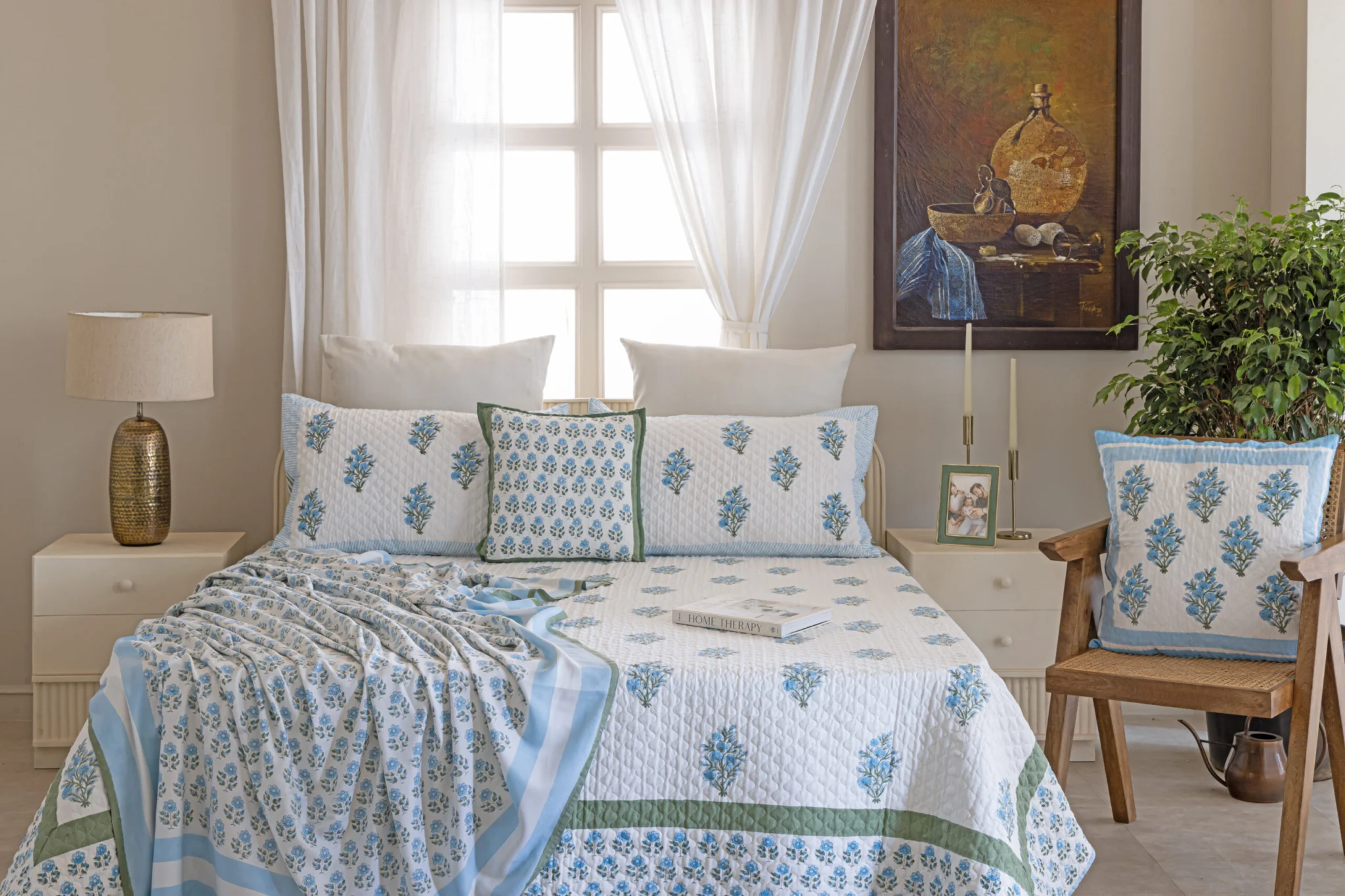Neel Grove Complete Bedding Set, hand block printed – view 2