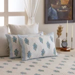 Neel Grove Quilted Bed Cover, hand block printed – view 6