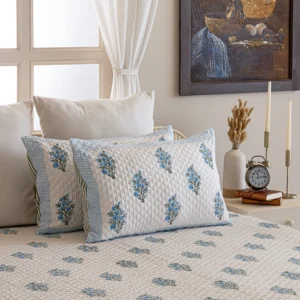 Neel Grove Quilted Bed Cover, hand block printed – view 6