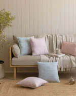 Neel Grove Striped Spring Cushion Cover, hand block printed – view 4