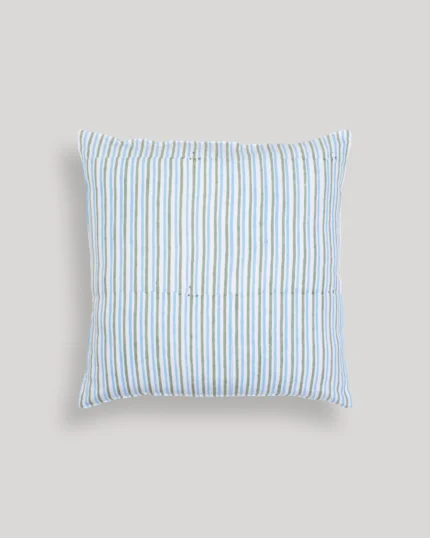 Neel Grove Striped Spring Cushion Cover, hand block printed