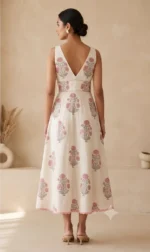 Gulabi V-Neck Maxi Dress — back view
