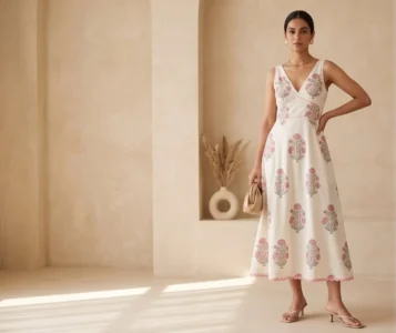 Gulabi V-Neck Maxi Dress