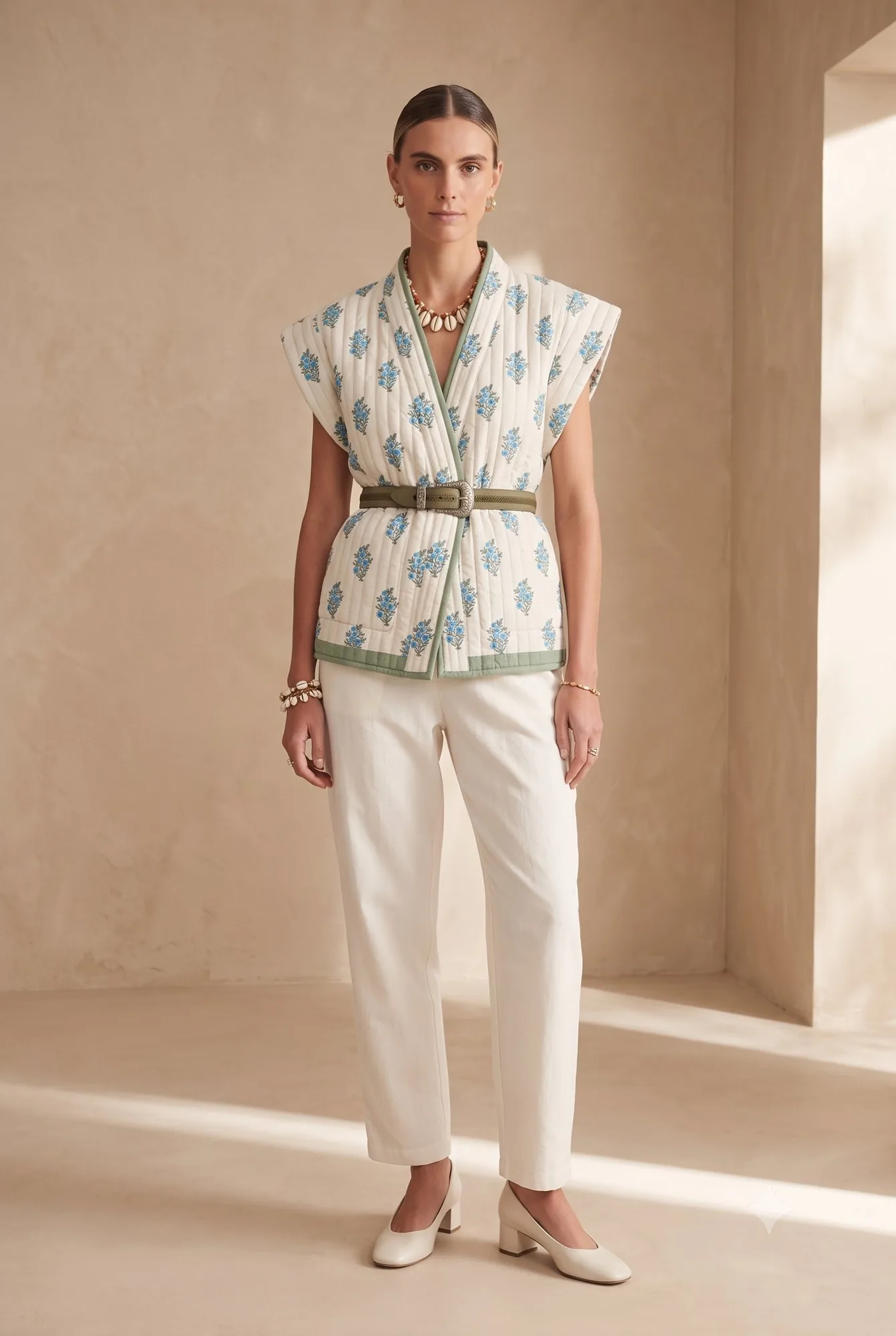 Neel Grove Quilted Kimono Vest Neel Grove Quilted Kimono Vest